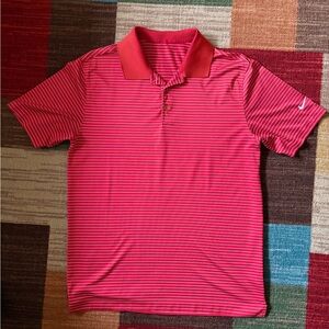 Nike Men's Red Dri-Fit Polo